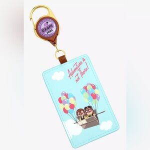 Loungefly Disney Pixar Up Adventure is Out There Retractable Lanyard & ID Holder